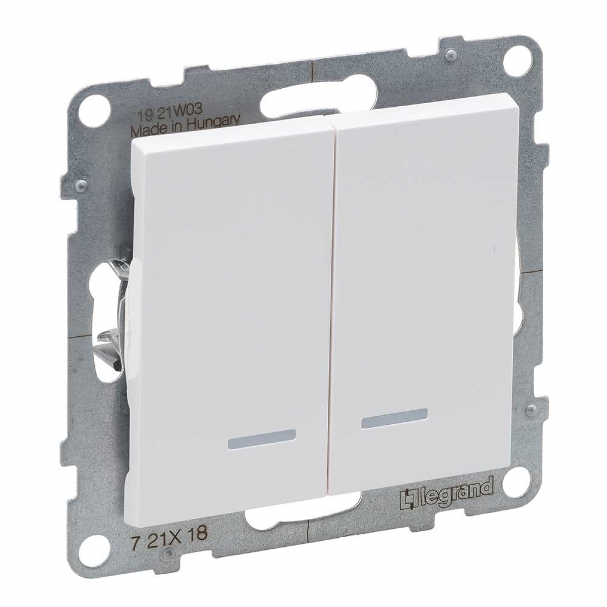 721118 Legrand 2x two-way switch illuminated white New Suno - 721118 ...