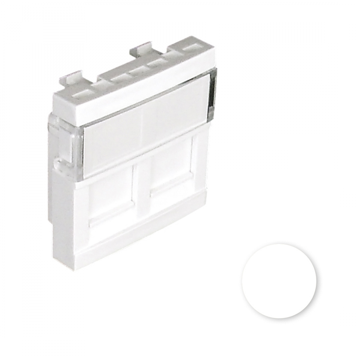 Sbm Components 45971 SBM MÓDULO DUPLO P/CONETORES RJ45 - 2 MÓD BR MATE - 45971SBM ...